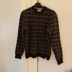 NORSE PROJECTS FAIR ISLE WINTER SWEATER SIZE SMALL 100% pure wool